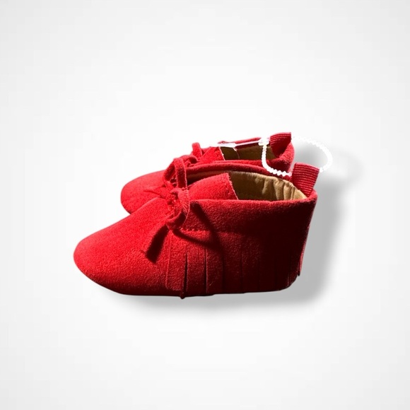 4/$20 Red Baby Moccasins - Picture 2 of 4